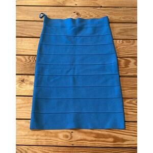 Bcbg Maxazria Tiered Bandage Pencil Skirt Size Medium Women’s Blue